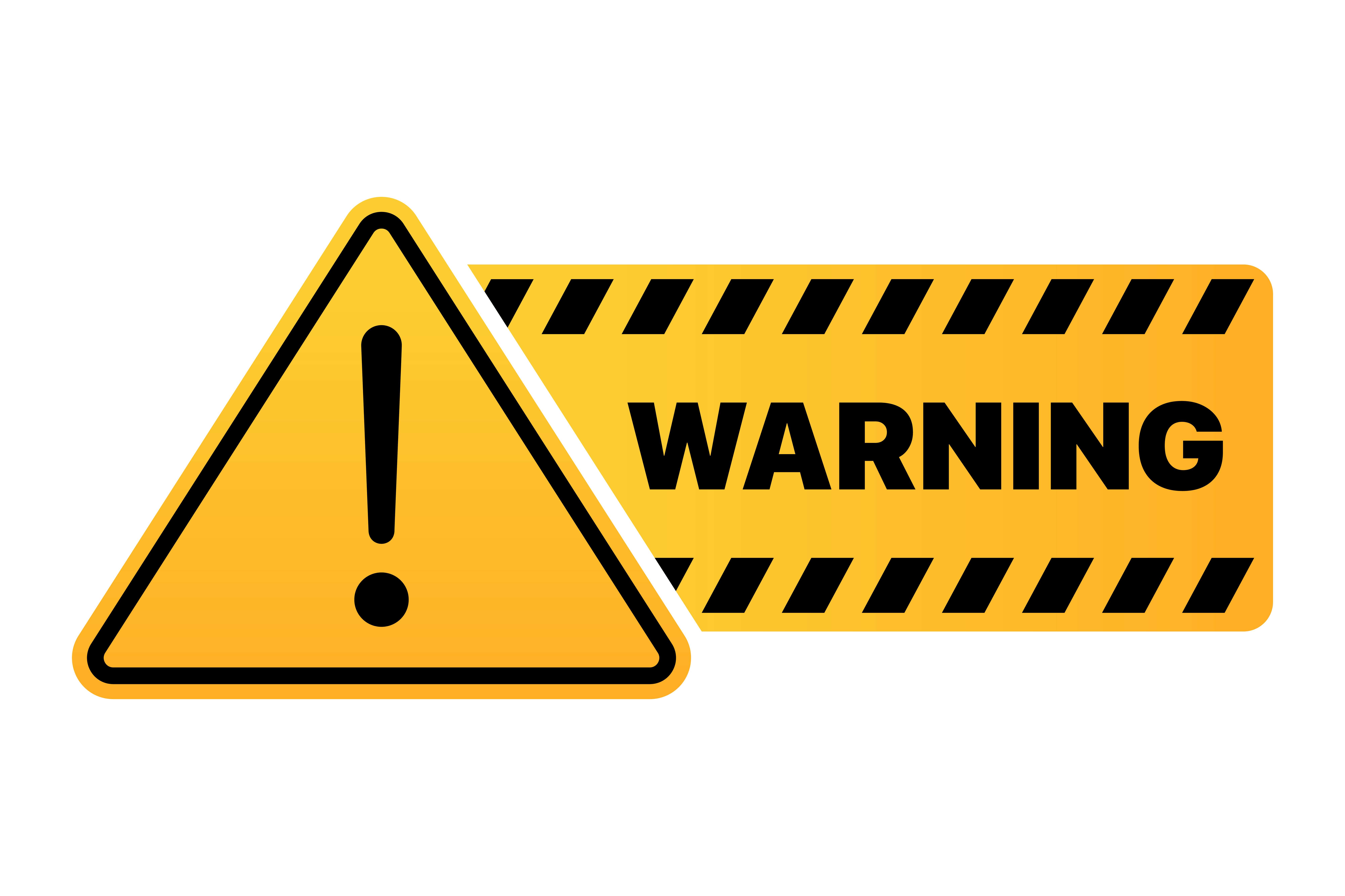 Warning Sign With Warning Word