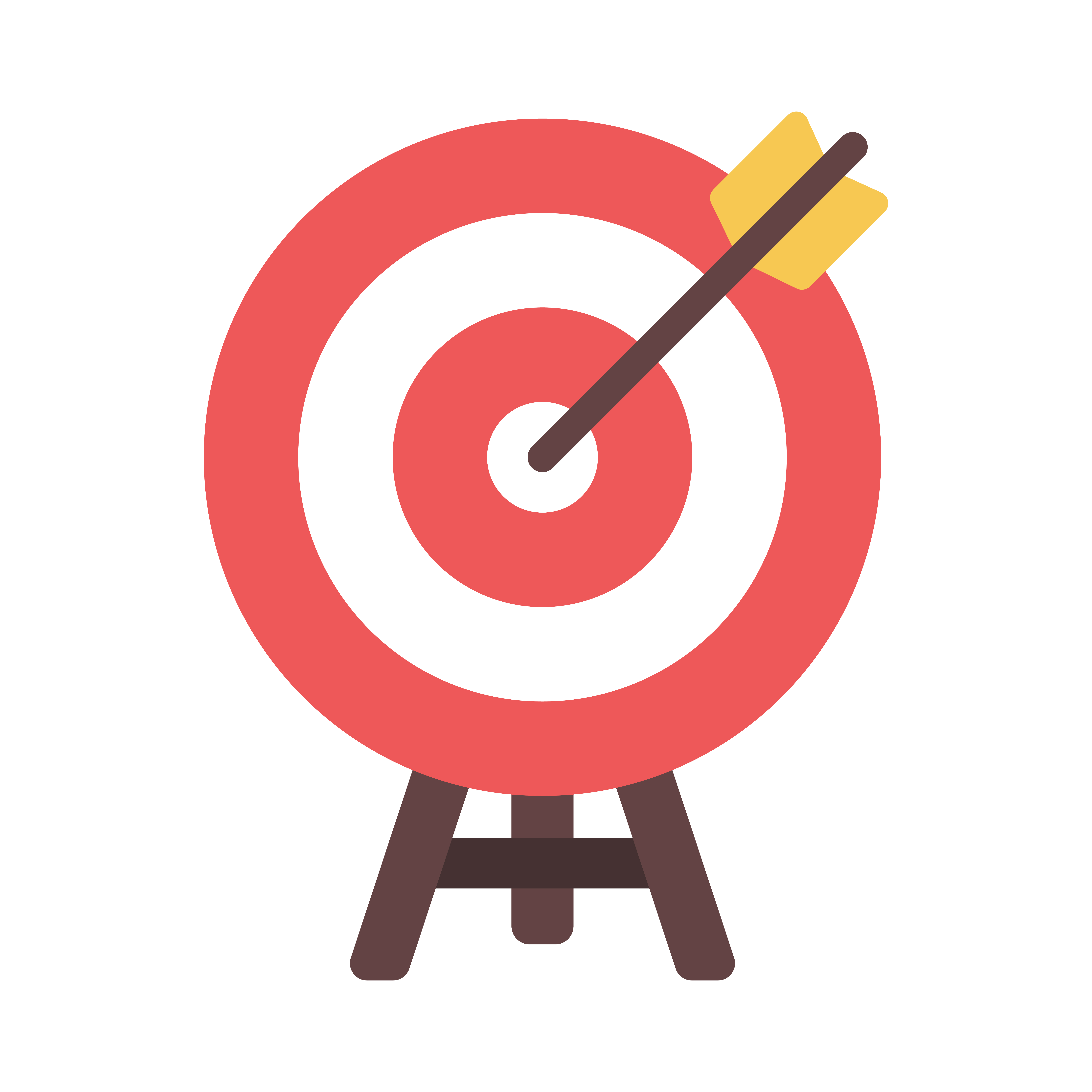 Target Goal With Arrow Flat Style