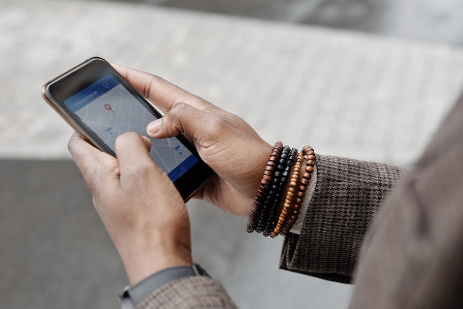 Customer searching for a local business on a smartphone