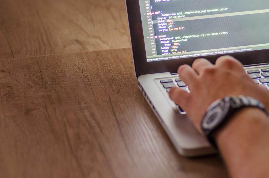 A developer customising an e-commerce website