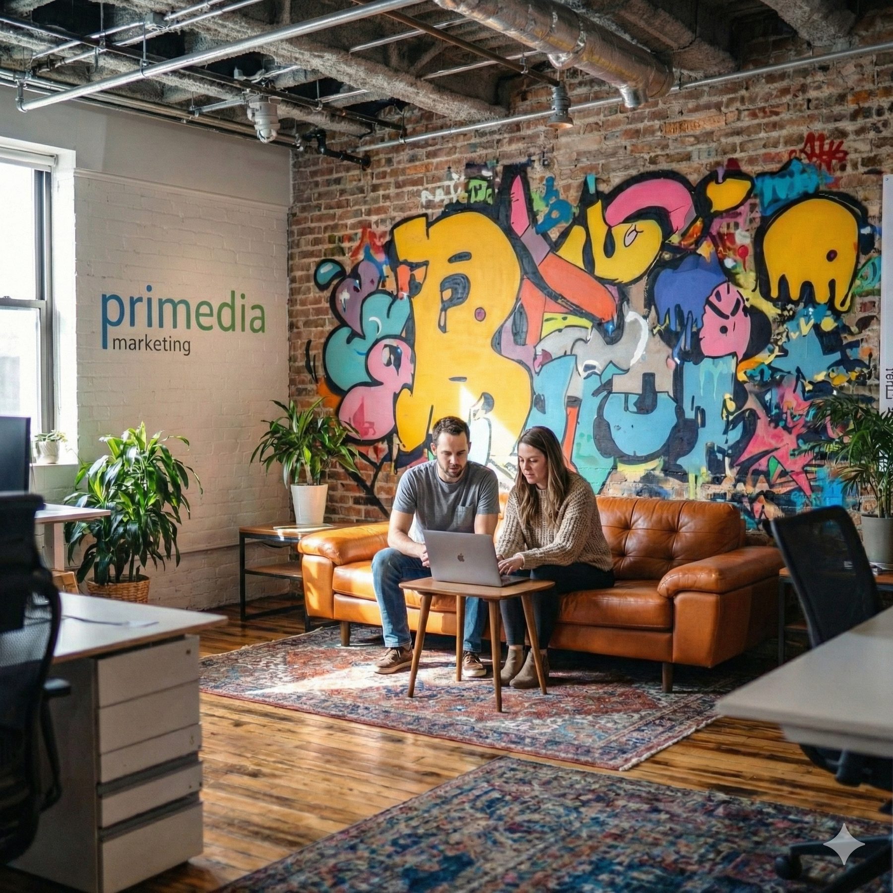 Primedia Marketing team working on a Swansea SEO campaign in the office