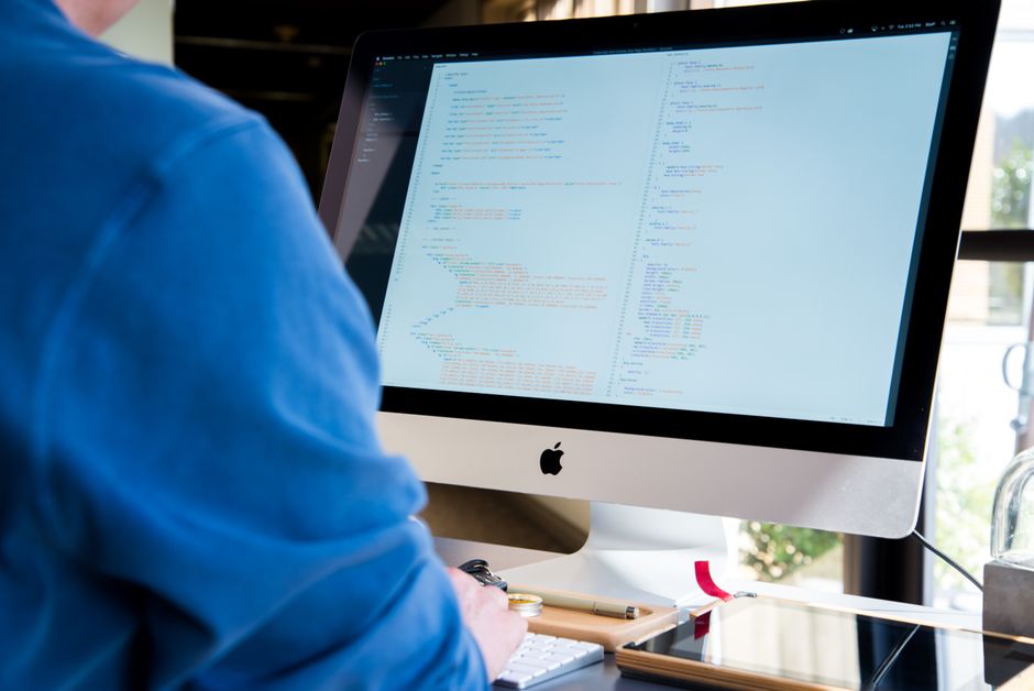 Tracking code being configured on a computer screen